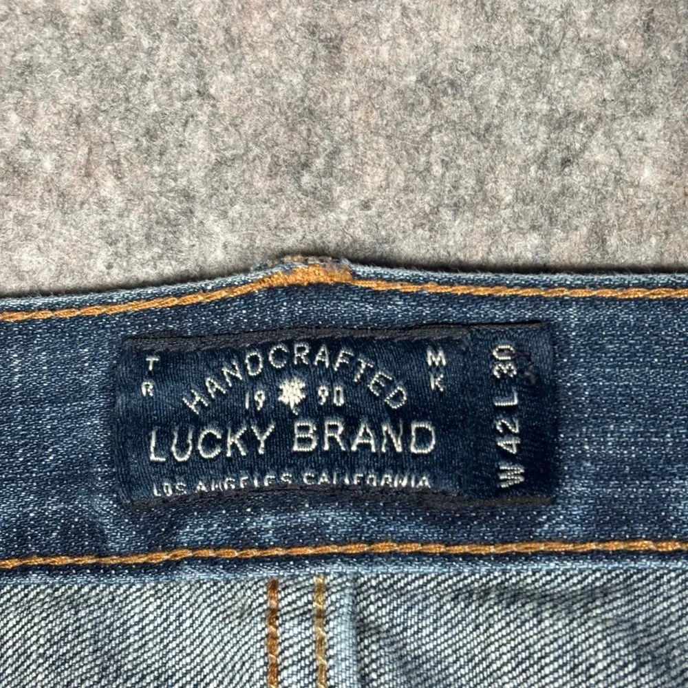 Lucky Brand 361 Vintage Straight Mens 42x30 Blue Denim Jeans 7M12228 Wide Leg